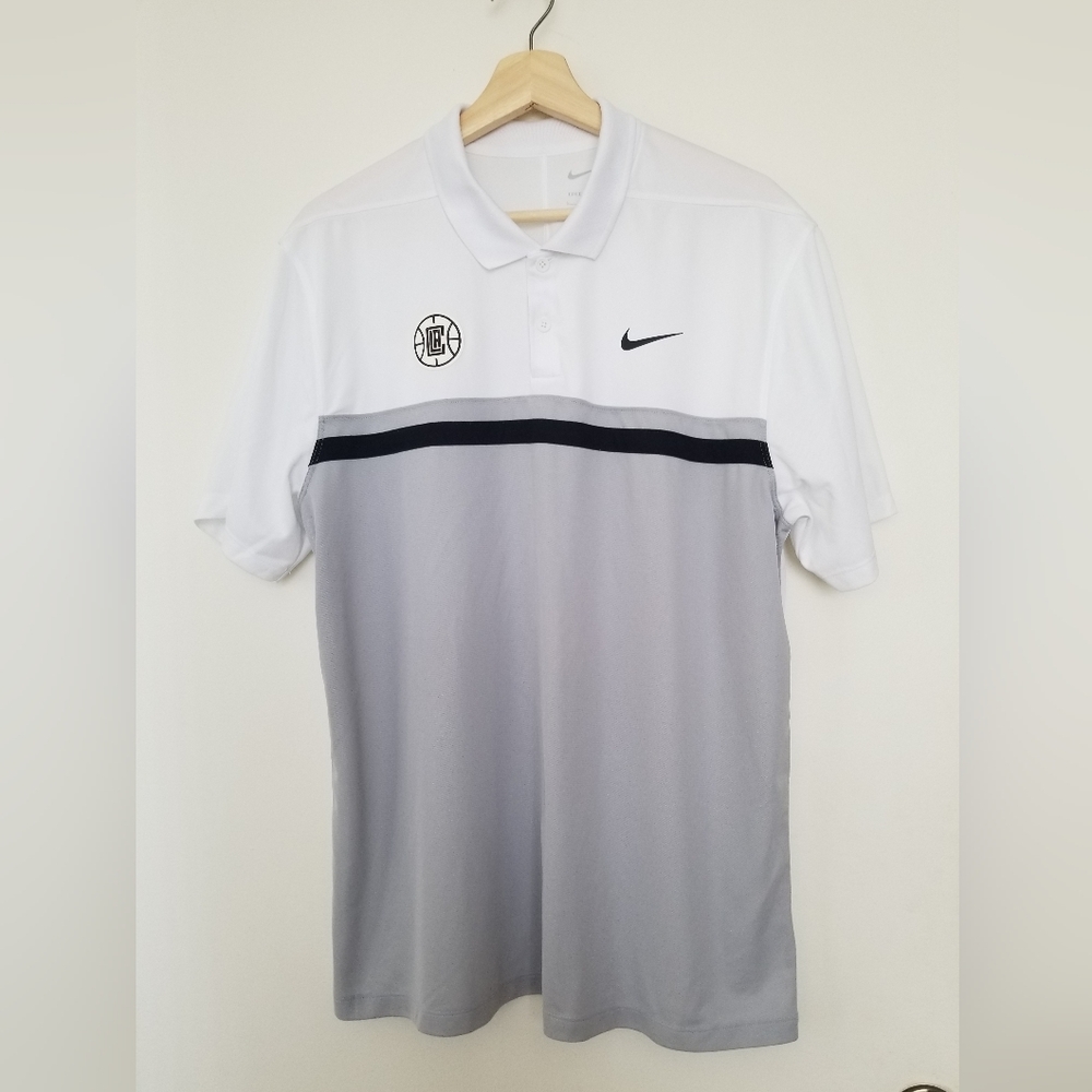 Nike Dri-Fit Golf Polo Shirt  Men's Los Angeles Clippers NBA Size Large